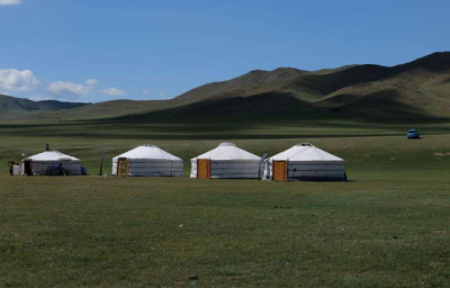 Nomadic family's stay and visits in Orkhon Valley
